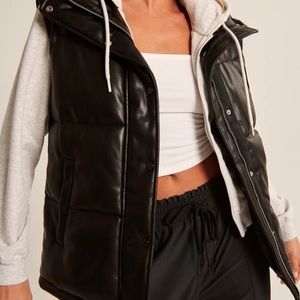 Abercrombie &  Fitch leather vest